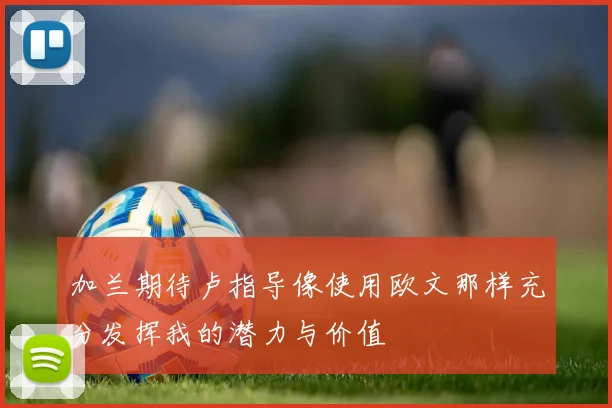 加兰期待卢指导像使用欧文那样充分发挥我的潜力与价值